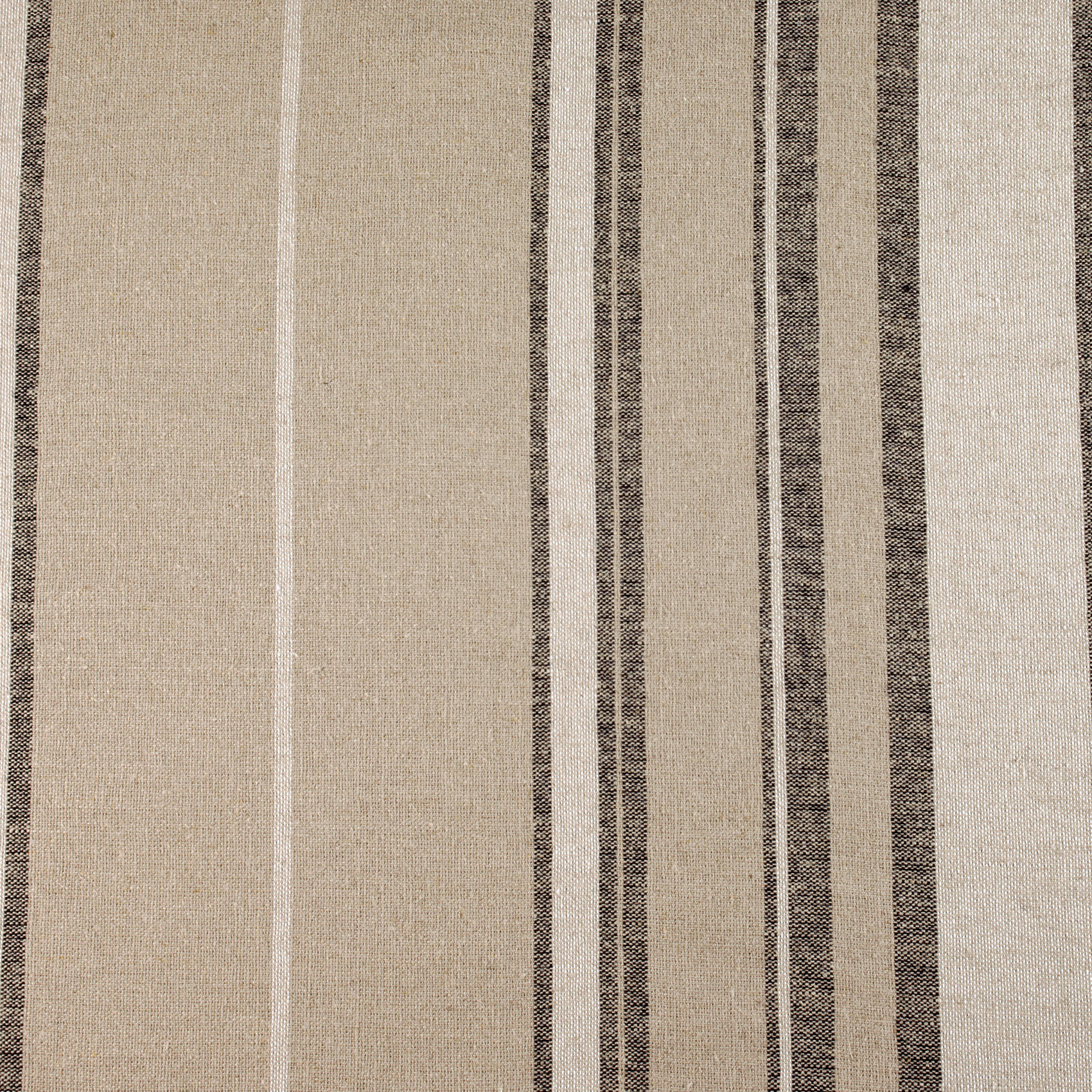 Rideau à Oeillets Lin Rayé Esprit Méditerranéen - Gris