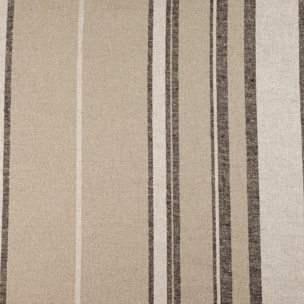 Rideau à Oeillets Lin Rayé Esprit Méditerranéen - Gris