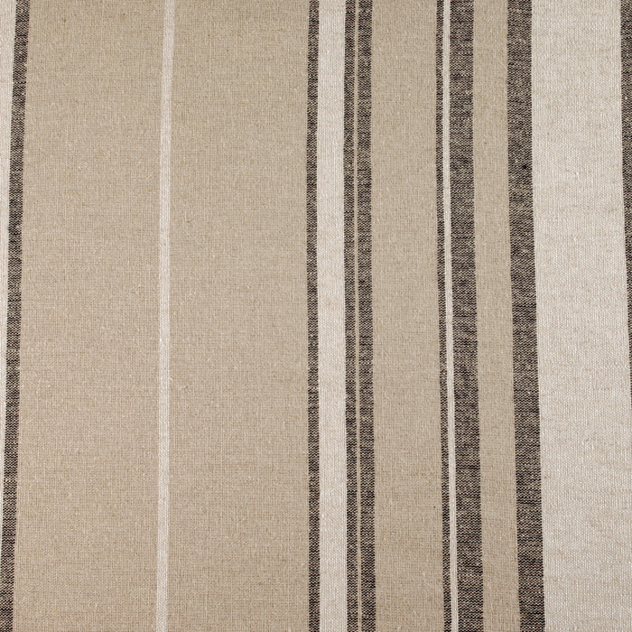 Rideau à Oeillets Lin Rayé Esprit Méditerranéen - Gris