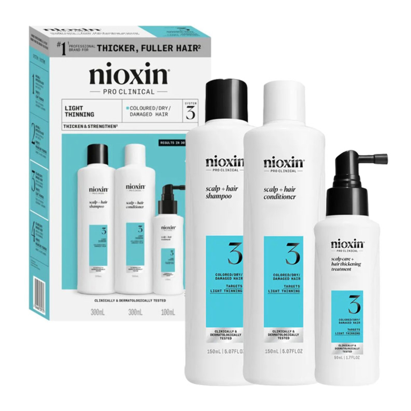 NIOXIN System Kit 3 Capelli Colorati Con Assotigliamneto Lieve
