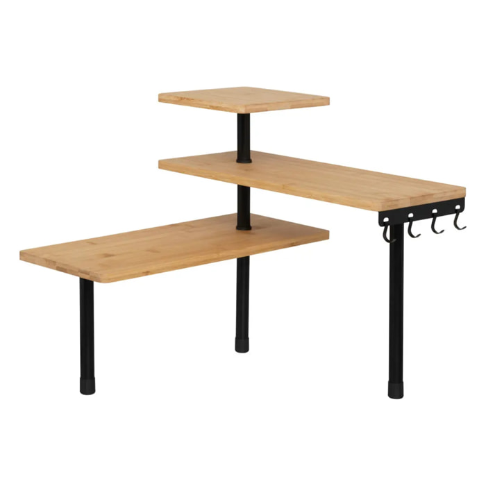 Étagère d'angle 3 niveaux beige