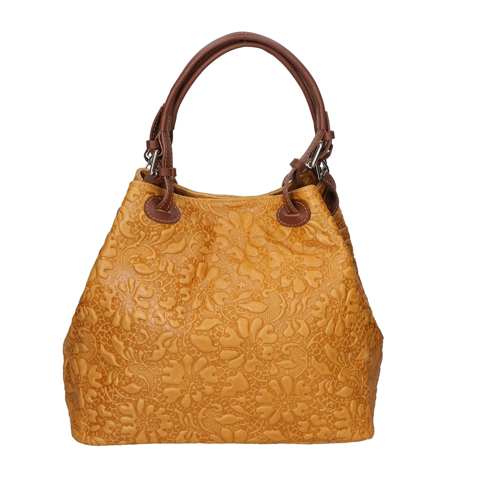 Borsa a mano da donna - Modello Elenia - Vera pelle - 33.0 x 29.0 x 16.0 cm