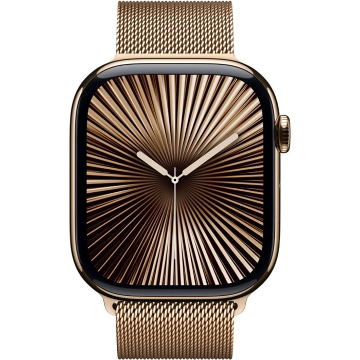 Montre connectée APPLE WATCH Serie 10 46mm Titane Or S/M Cellular