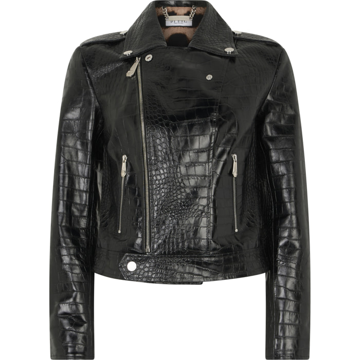PHILIPP PLEIN Biker Jacket Cocco