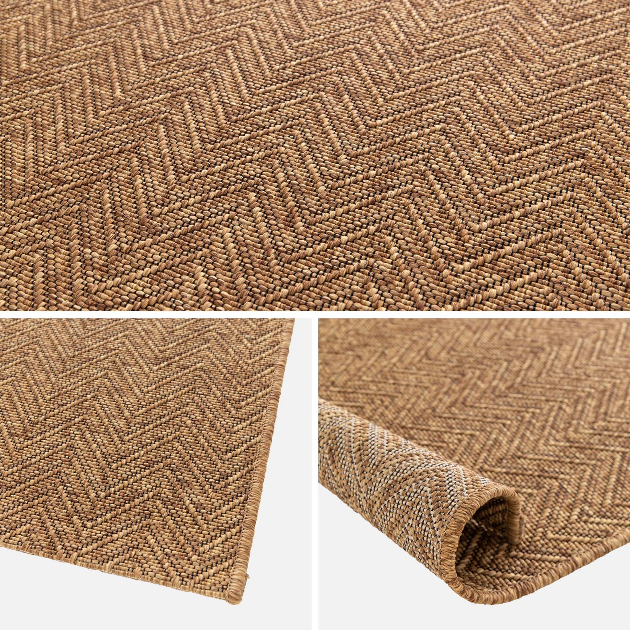 Tapis intérieur/extérieur effet jute coloris caramel OLIVER