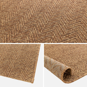 Tapis intérieur/extérieur effet jute coloris caramel OLIVER