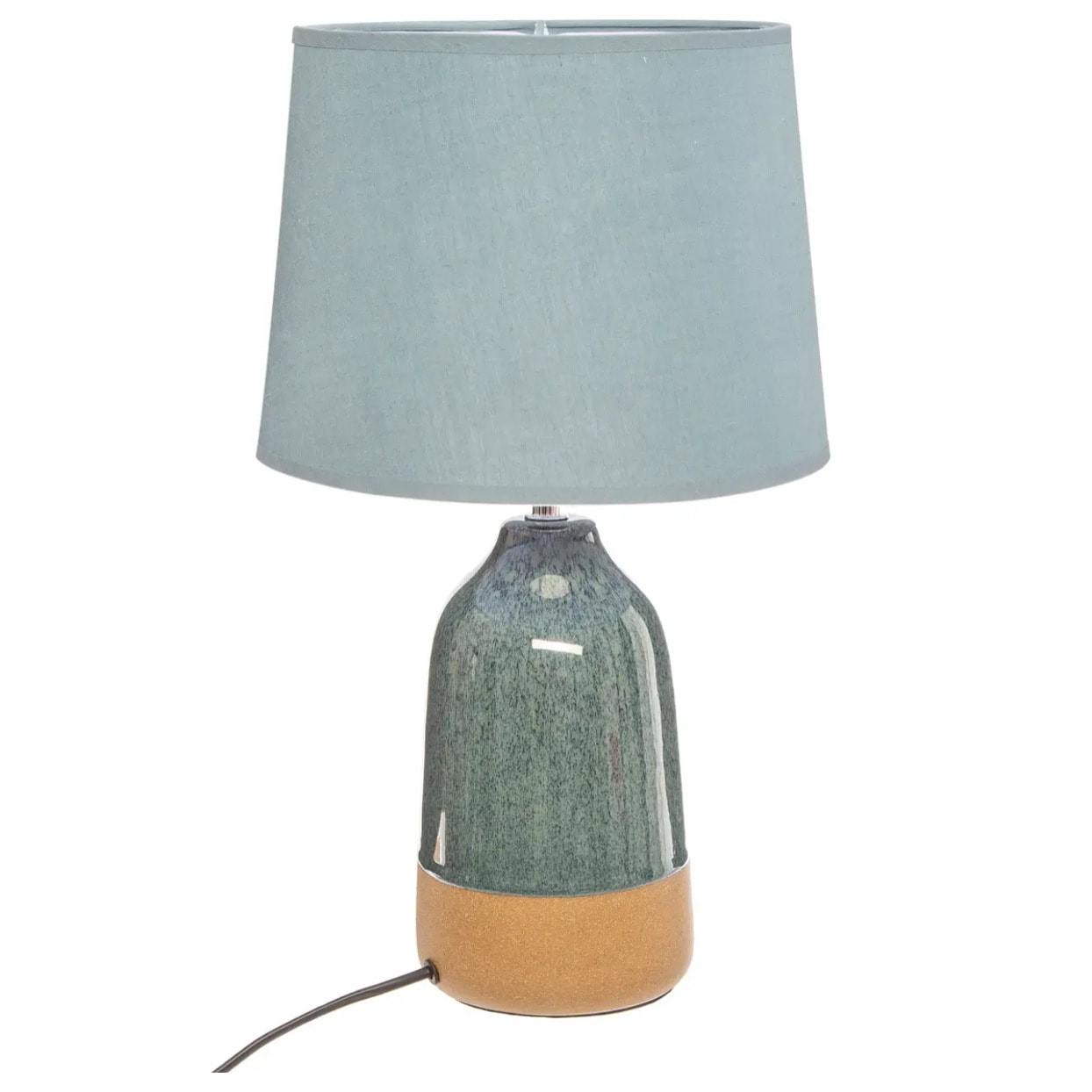 Lampe "Pietra" bleu et terre cuite - céramique H43 cm