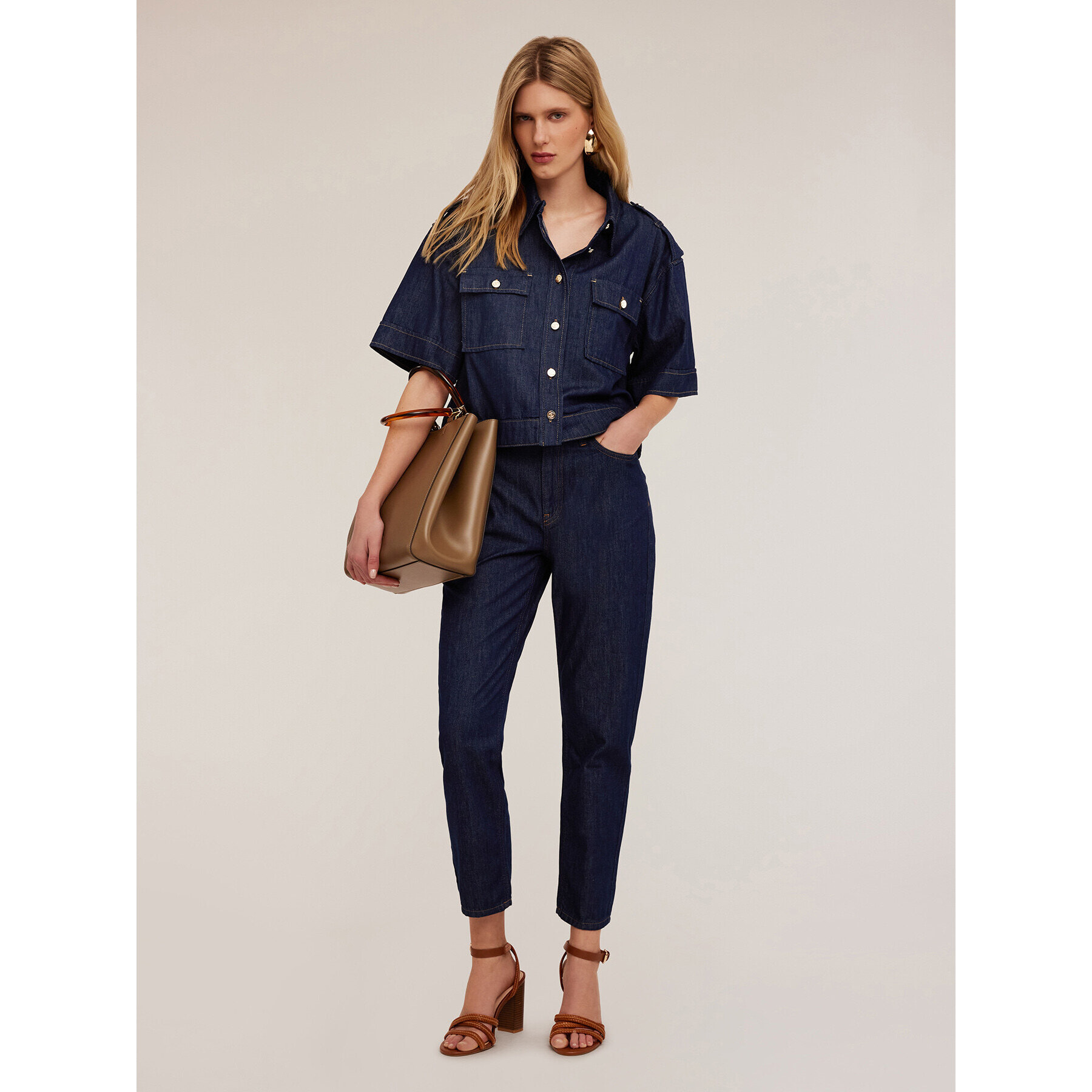 Motivi - Vaqueros mom fit - Azul