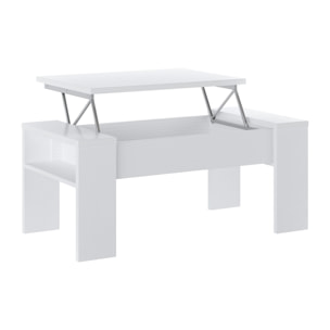 Tomasucci Table de rangement JAMES TOTAL WHITE