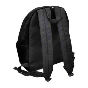 MOCHILA ECO GRANDE NEGRO CREMALLERA AMARILLO