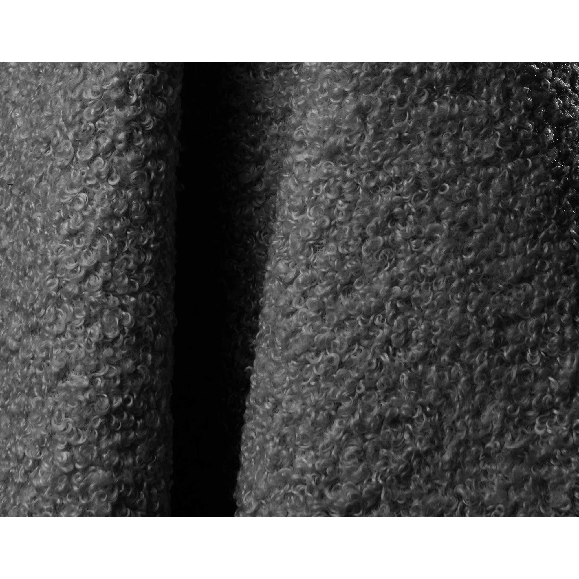 Yulin - Canapé d'angle droit 4 places convertible avec coffre en tissu bouclette - Gris