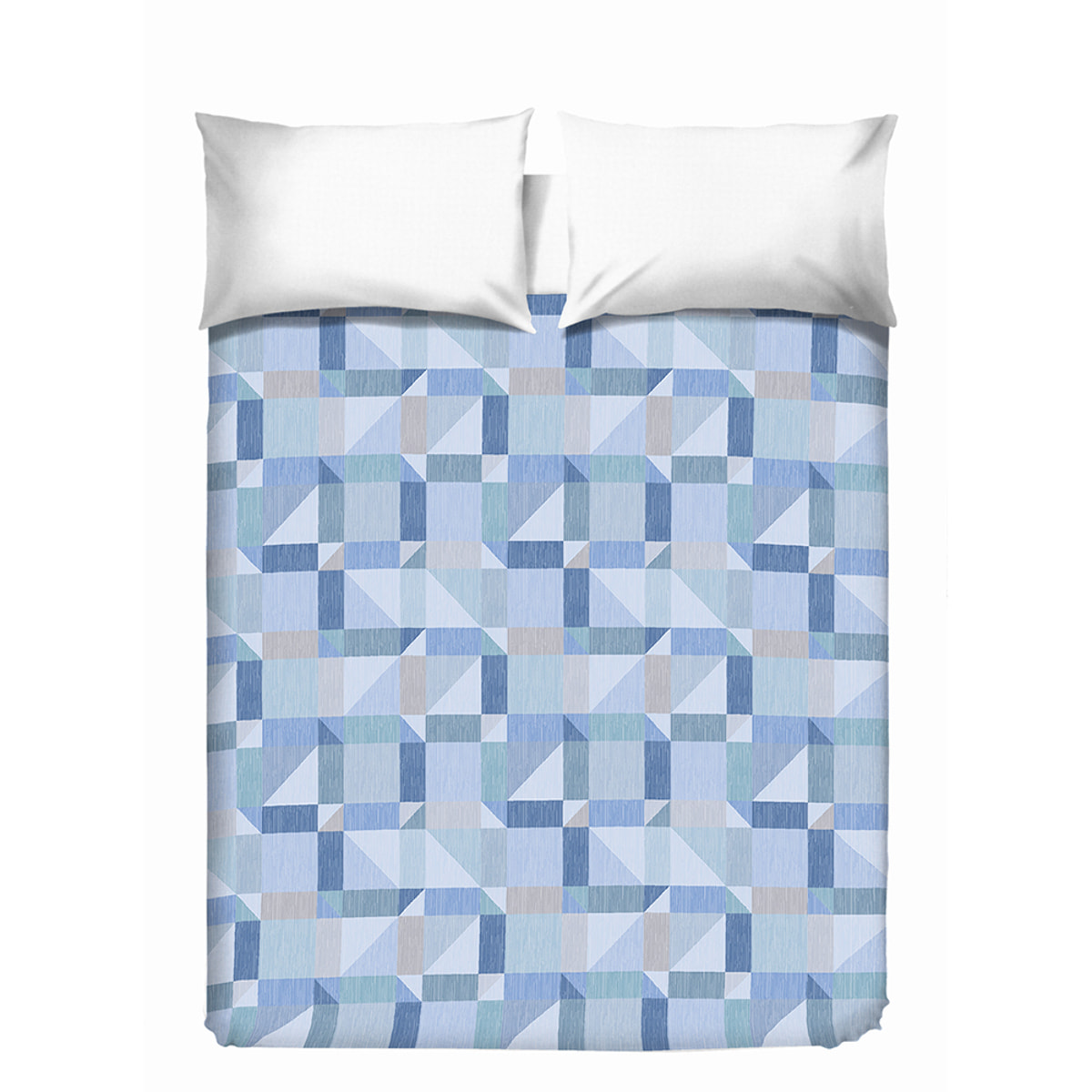 Copriletto di cotone atene azzurro 100% cotone