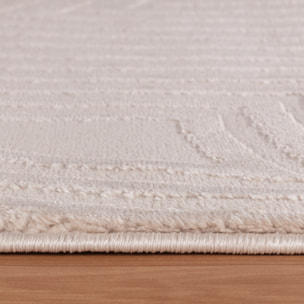 OIA - Tapis moderne à motif géométrique nuance ton sur ton Beige