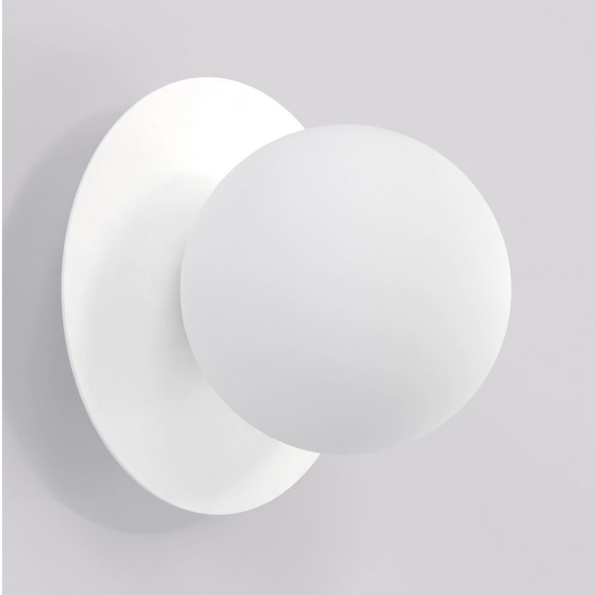 Lampada da parete Americana in acciaio bianco opaco