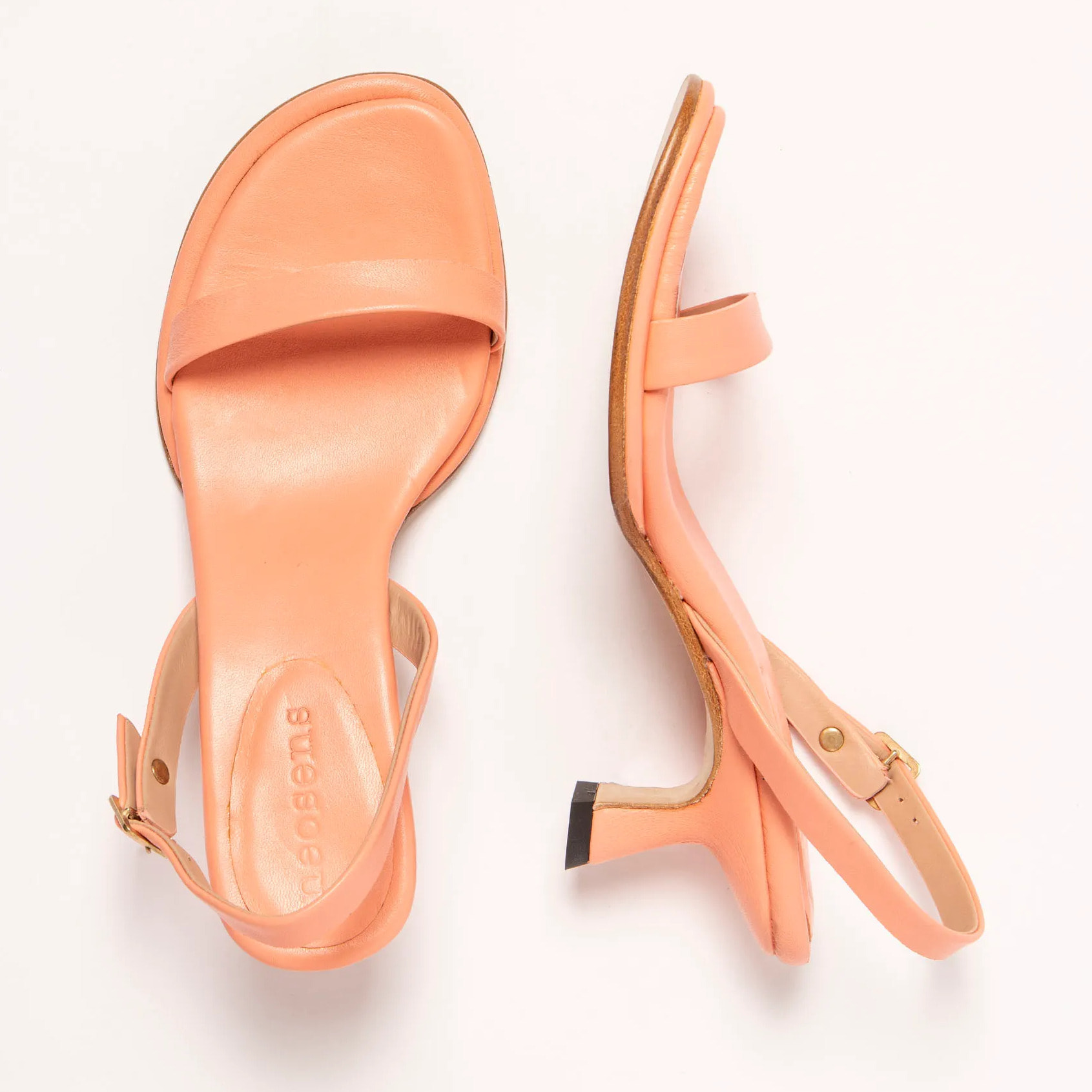 Sandalias con tacón S3164 NAPPA PEACH PINK/ GLERA color Peach pink