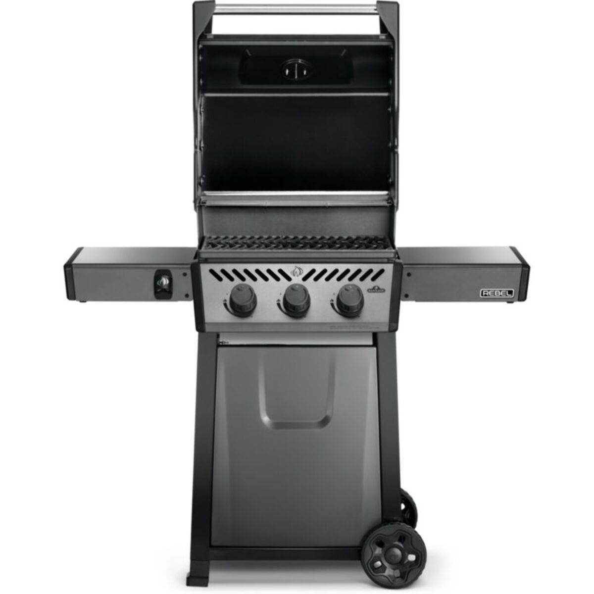 Barbecue gaz NAPOLEON Freestyle F365PGT-FR gris noir 3 brûleurs sur chariot, 51x45 cm