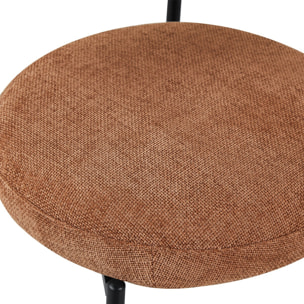 Lot de 2 chaises de salle à manger en tissu chenille - ORLA