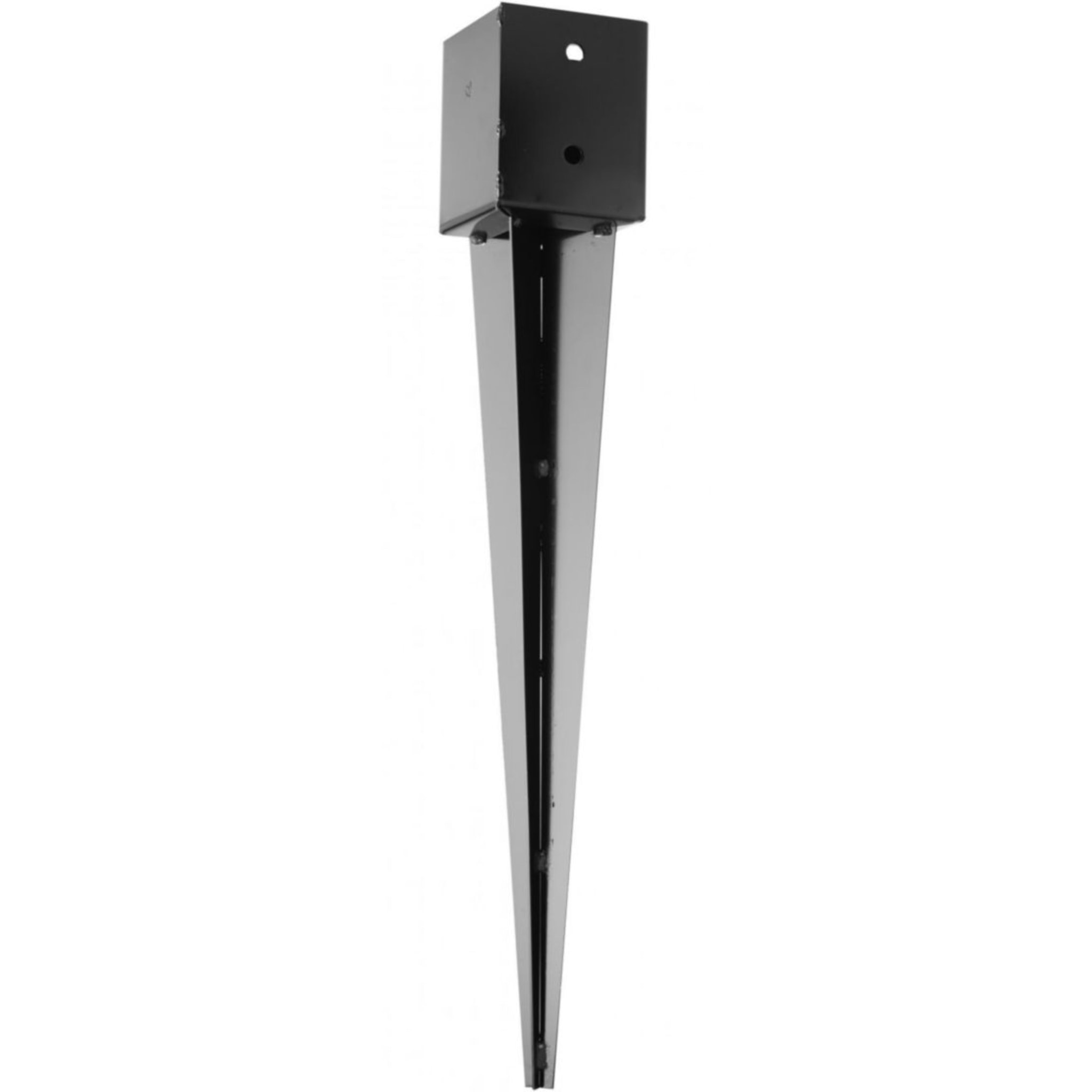 Pied de poteau jardin - 70x70x620 mm - Finition noire - SIMPSON - PPJNET70/620