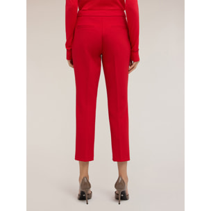 Motivi - Pantaloni kick flare in poliviscosa - Rosso