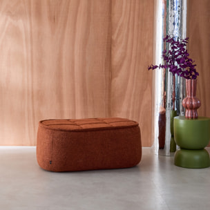 Pouf, repose-pieds pour chauffeuse 1 place Boni bouclette texturée BONI