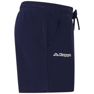 Pantaloni Corti Kappa Donna Logo Fefra Blu
