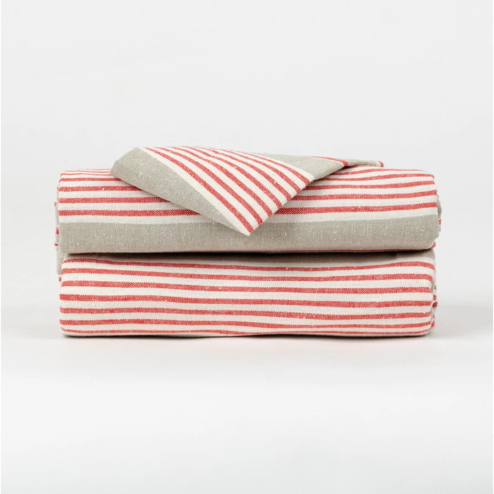 Mantel Rayas rojo