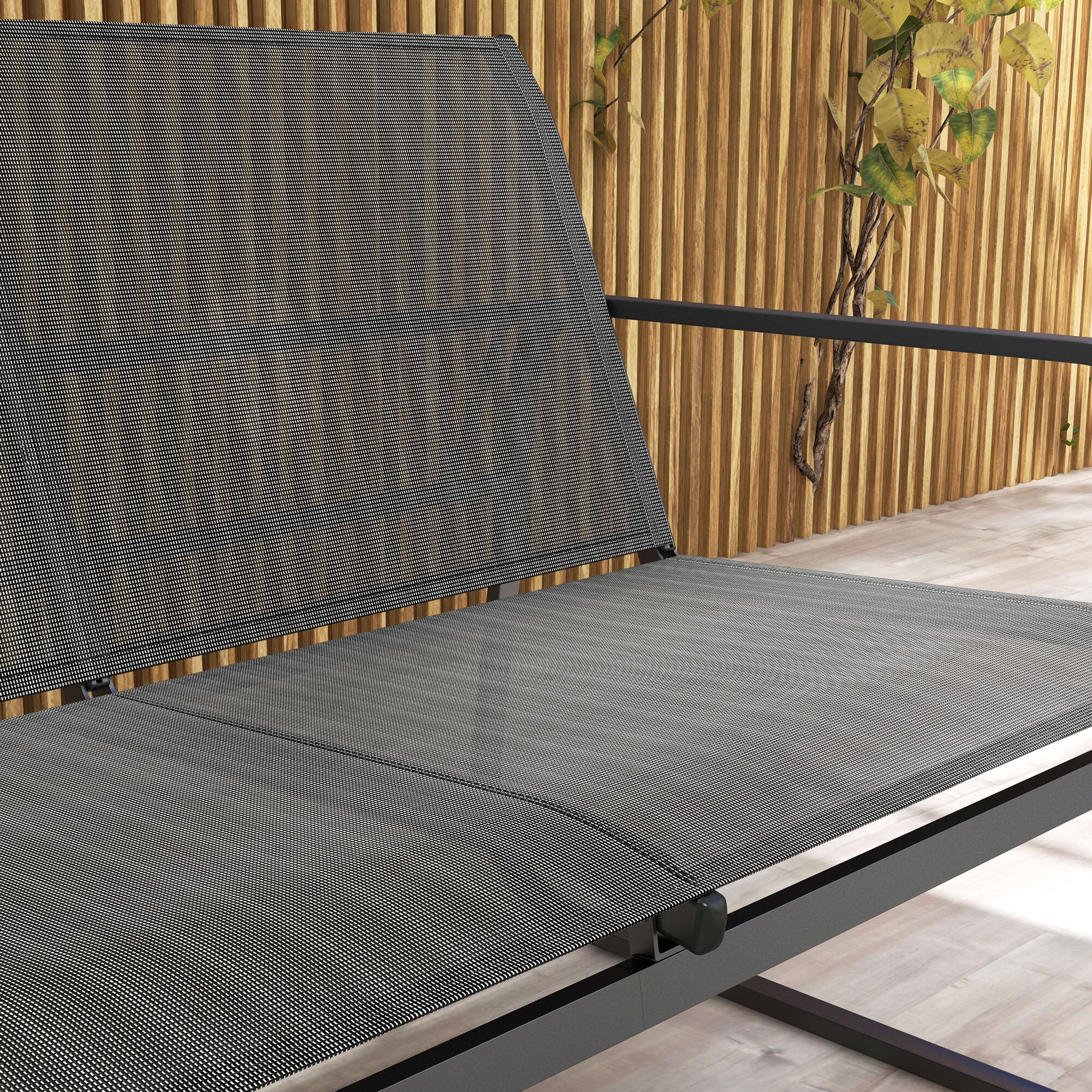 Conjunto de Muebles de Jardín Juego de 4 Piezas Muebles de Terraza con 2 Sillones 1 Sofá Exterior de 2 Plazas y Mesa de Centro con Tablero de Vidrio Templado Negro