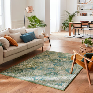 Anatolia - Tapis de salon vintage, vert pairie