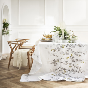 Nappe en lin imprimée et brodée, LIERRE