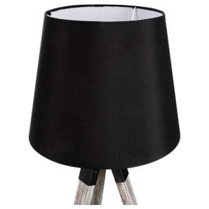 Lampe trépied ''Runo'' Hauteur 58 cm Atmosphera - Couleur: Bois & Noir