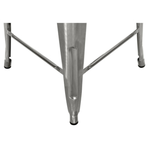 Lot de 2 chaises pour îlot central 67 cm en métal chrome - Indus