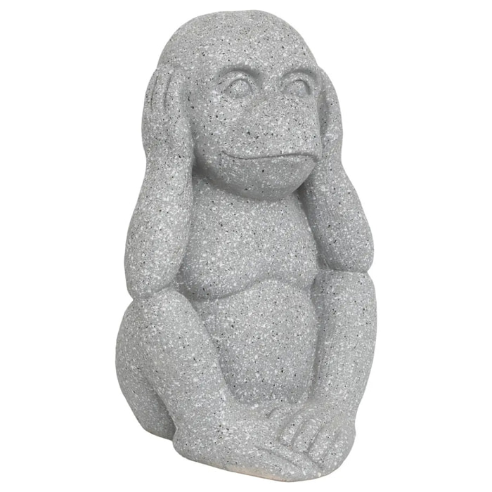 Singe déco extérieur Sohel H.42cm résine gris
