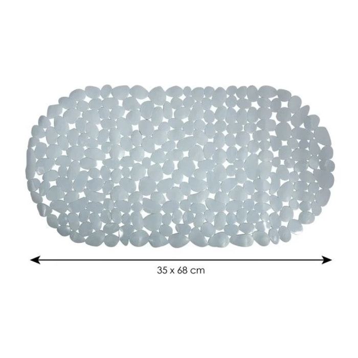 Tapis Fond de baignoire Pvc GALETS Gris MSV