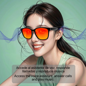 Occhiali intelligenti GS08, chiamata bluetooth, assistente vocale, controllo remoto della fotocamera.