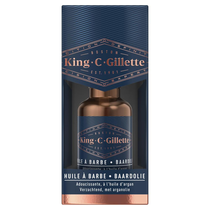 Gillette King C. Huile À Barbe, 30 ml