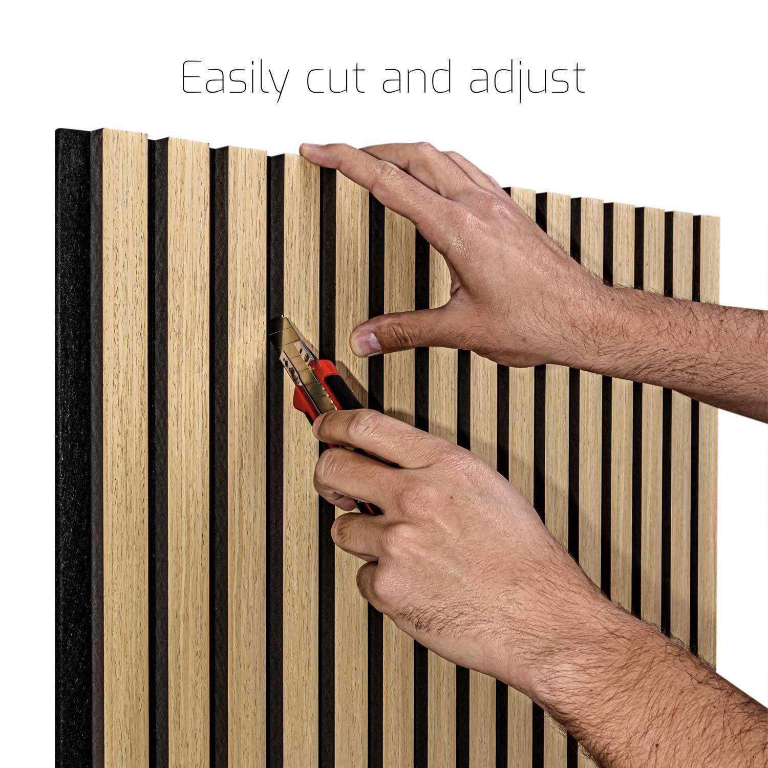 Beethoven - Set di 4 pannelli fonoassorbenti decorativi in legno 150x60 cm, beige