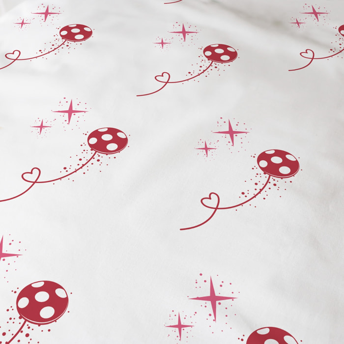 Drap-housse imprimé 100% coton MIRACULOUS LADYBUG