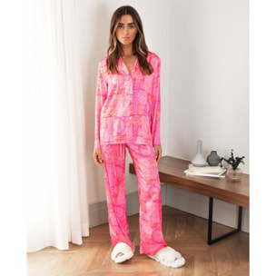 Pijama de Mujer Largo Camisero Rosa | Pijamas Bonitos THE-ARE