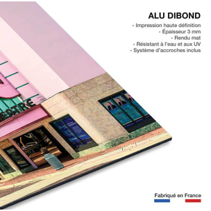 Tableau edison theater sur fond rose Tableau alu Dibond