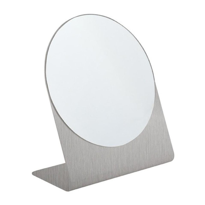 Miroir rond à poser Inox ALENA Brossé Spirella