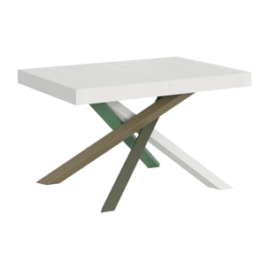 Mesa extensible 90x130/234 cm Volantis Fresno Blanco estructura multicolor 4/A