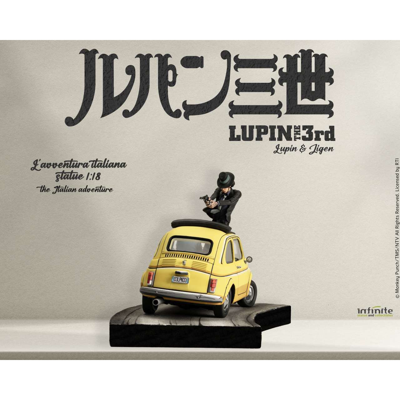 Lupin III L’avventura Italiana Statua 1/18 Lupin e Jigen 14 Cm Infinite Statue