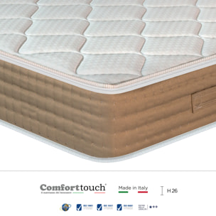 "Up" H26 cm 140x190 2 guanciali Hydrogel OMAGGIO a molle insacchettate indipendenti , 7 zone a portanza differenziata arrotolato