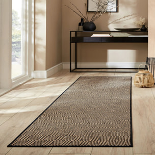Tapis en jute de couloir antiderapant DIAMOND