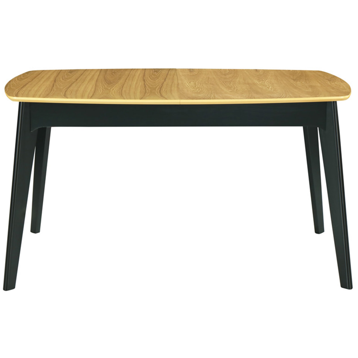 Table extensible rallonges intégrées rectangulaire bois et noir L140-180 cm MEENA