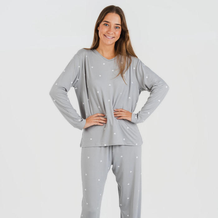 Pigiama lungo da donna soft choer