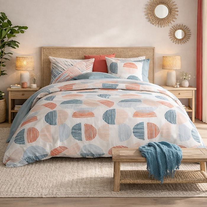 Parure de couette 3pcs en coton Halley