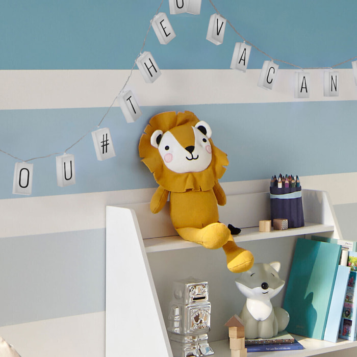 Peluche enfant lion jaune H44cm