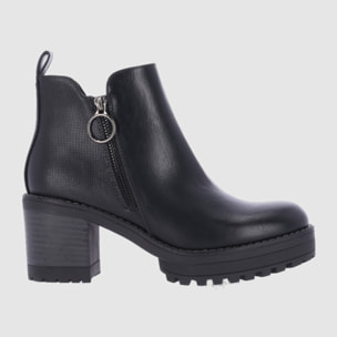 Botines - Negro - Tacón: 7 cm