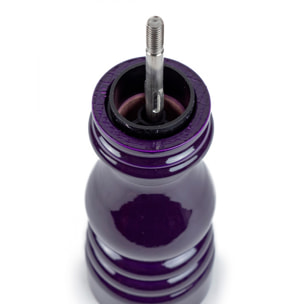 Moulin à poivre manuel en bois laqué, aubergine, 18 cm - 7in. Paris